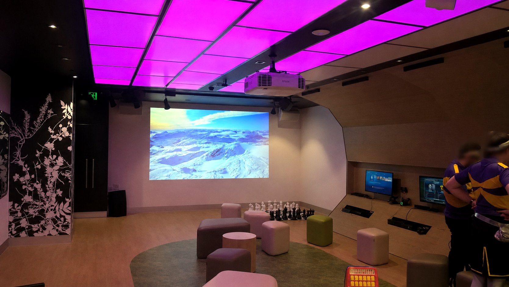 Starlight Express Room at Monash Medical Centre - projection wall and gaming corner